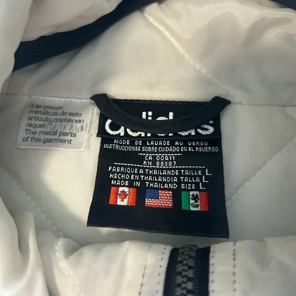 Adidas Men’s Black and White Puffer Hooded Jacket - Picture 3 of 8